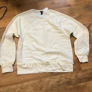 Jcrew off white lightweight sweatshirt size small